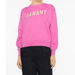 Isabel Marant Étoile Pink Logo Oversized Sweatshirt size Medium